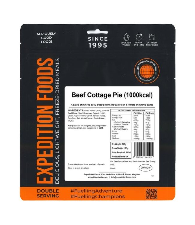 Expedition Foods Beef Cottage Pie