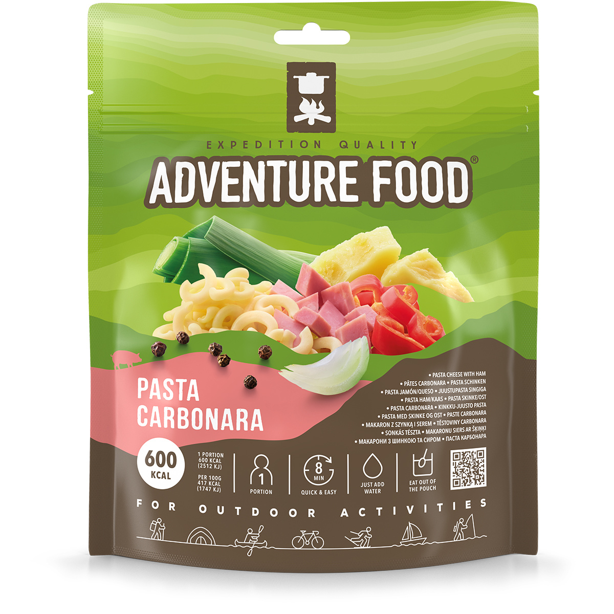 adventure food pasta carbonara 