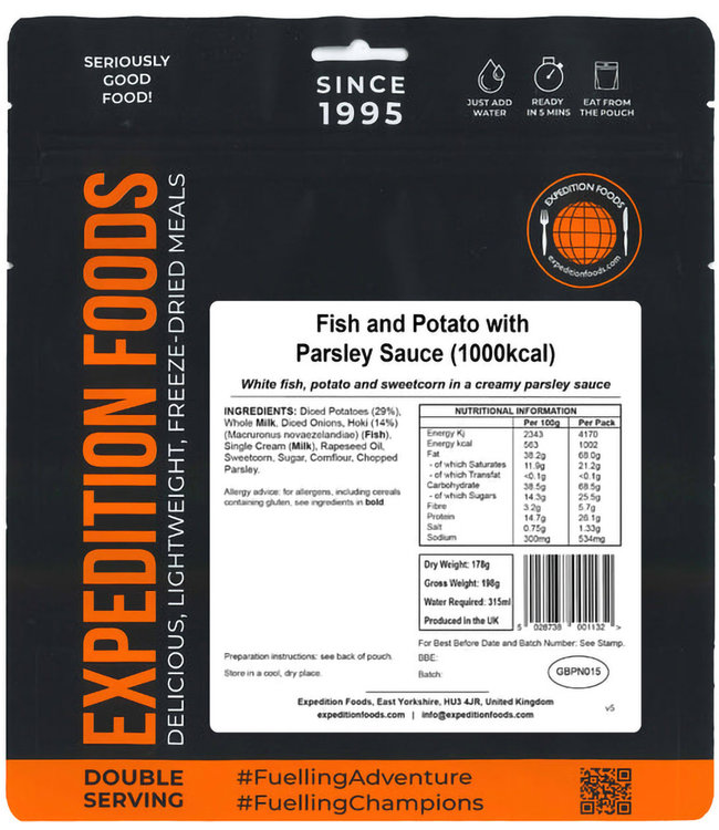Expedition Foods Fish and Potato in Parsley Sauce