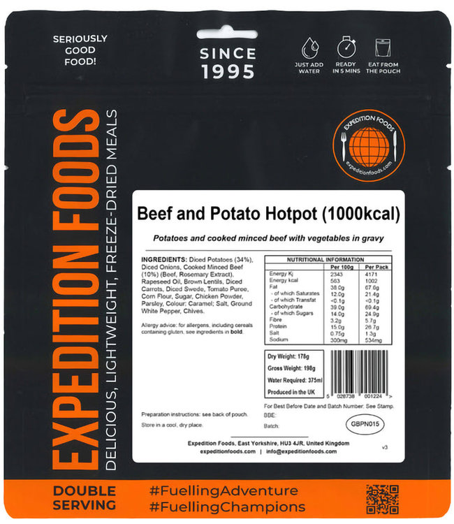 Expedition Foods Beef and Potato Hotpot