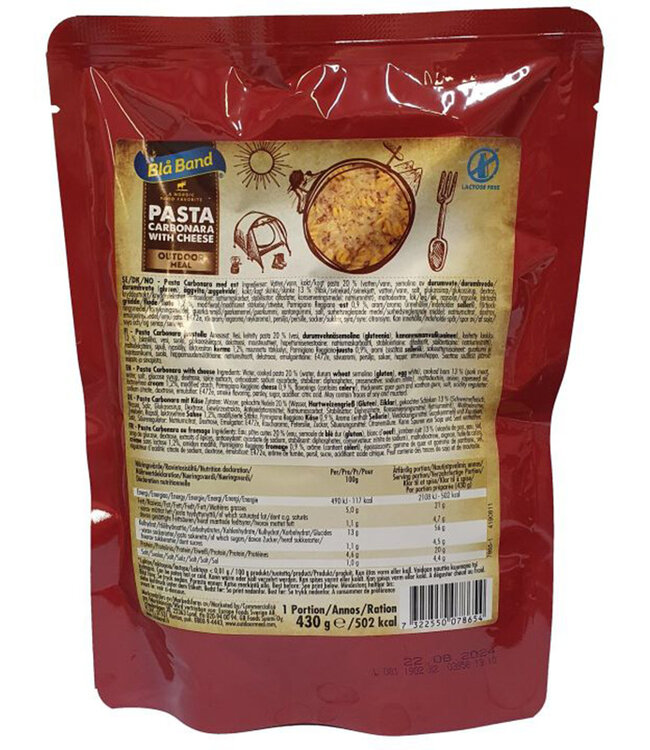 Bla Band Pasta carbonara with cheese