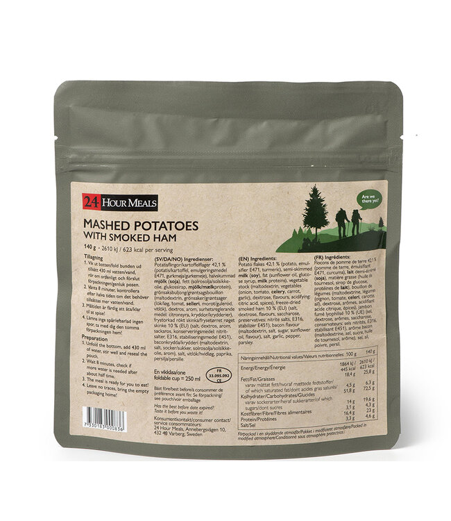 24 Hour Meals Mashed Potatoes with smoked ham