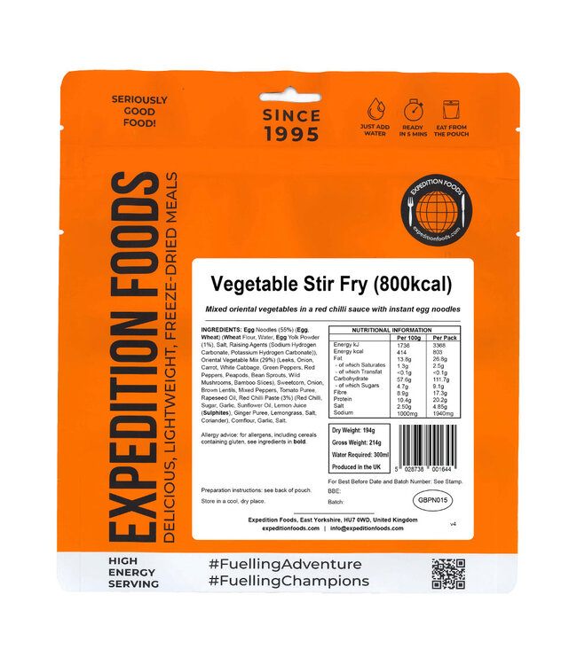 Expedition Foods Vegetable Stir Fry