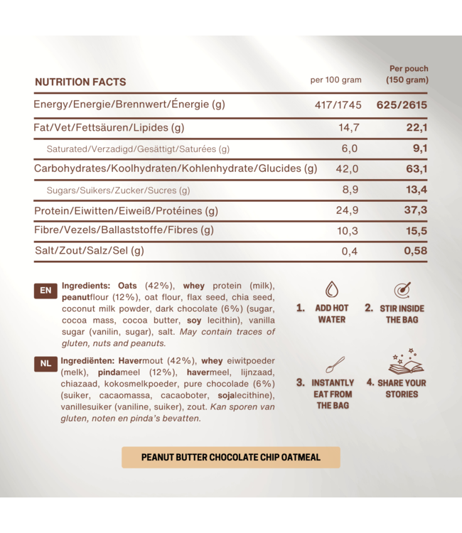 Proats Peanut Butter Chocolate