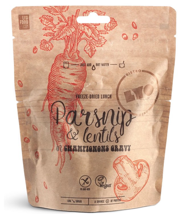 Lyo Food Parsnip and Lentils with Champignons Gravy Bistro