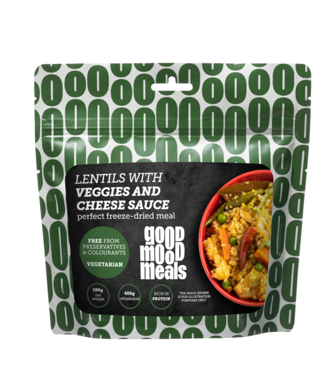 Good Mood Meals Lentils with Veggies and Cheese Sauce