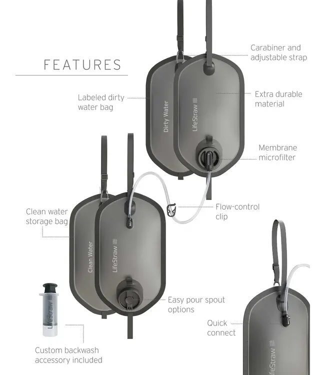 Lifestraw Gravity Water Filter System 8L + 8L
