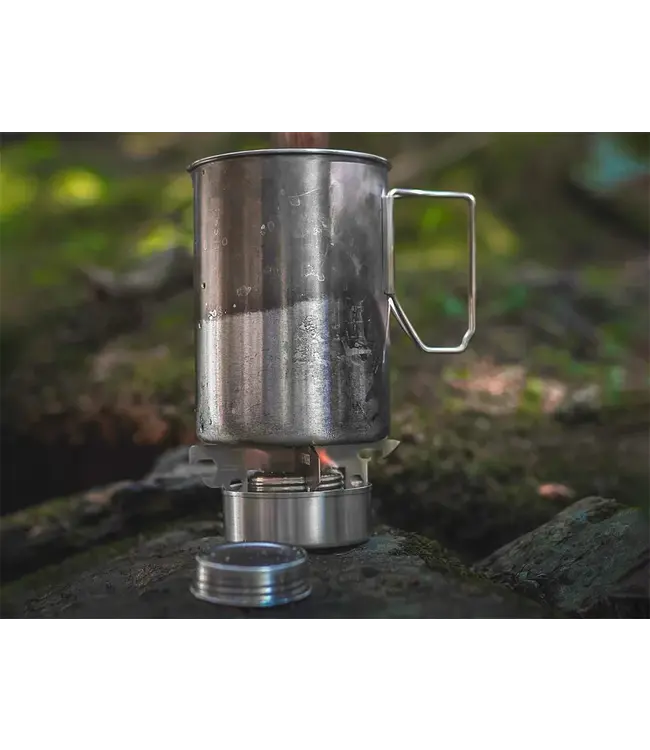 Pathfinder RVS Alcohol Brander (133ml) met Vlam Regelaar