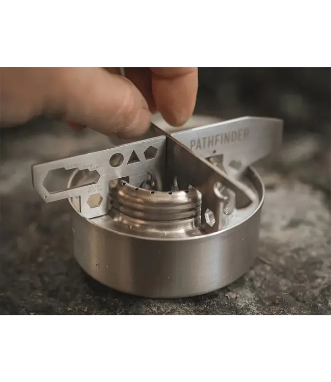 Pathfinder RVS Alcohol Brander (133ml) met Vlam Regelaar