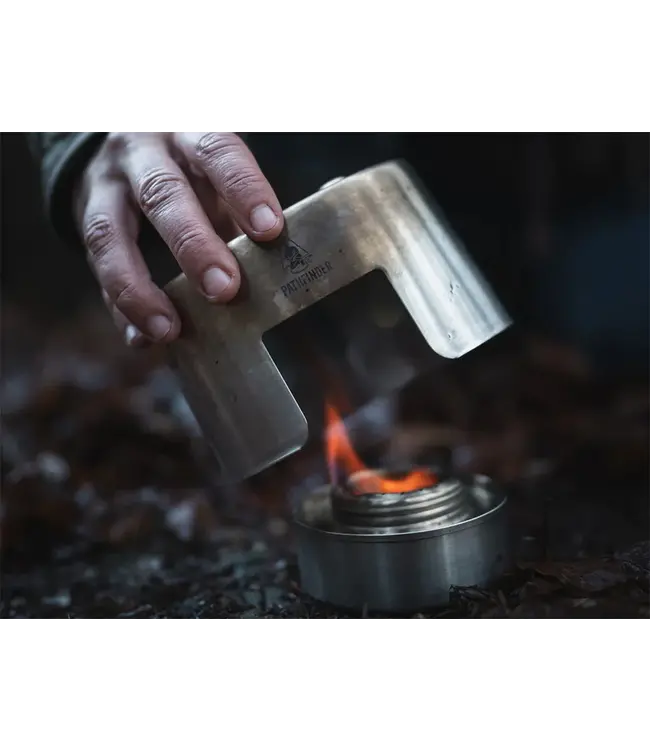 Pathfinder RVS Alcohol Brander (133ml) met Vlam Regelaar