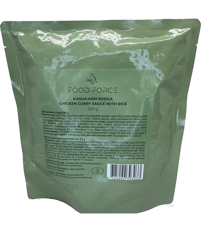 Food Force Chicken curry sauce with rice