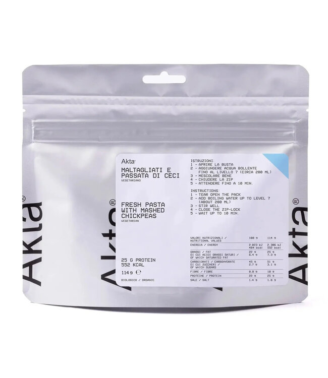 Akta Fresh Pasta with Mashed Chickpeas