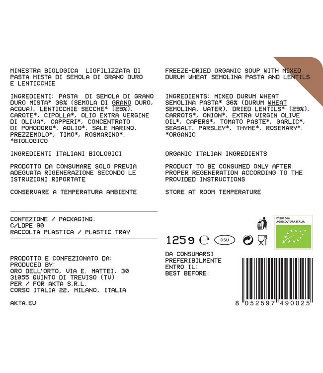 Akta Mixed Pasta with Lentils