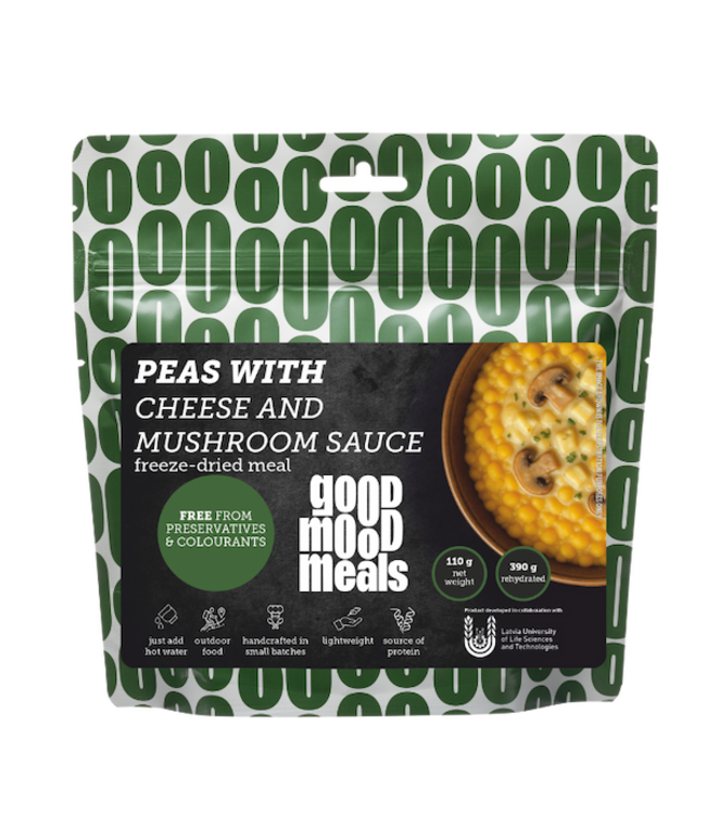 Good Mood Meals Peas with cheese and mushroom sauce