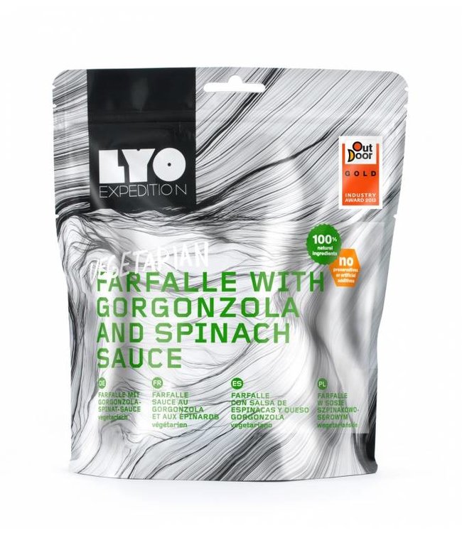 Lyo Food Farfalle In Gorgonzola Sauce