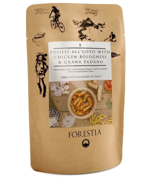 Forestia Fusili All'uovo with Chicken Bolognese and Grana Padano