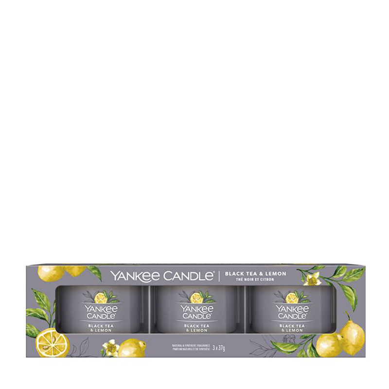 Yankee Candle - Black Tea & Lemon Mini Jar 3-Pack