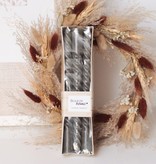 TWISTED DINNER/TAPER CANDLES - DARK GREY