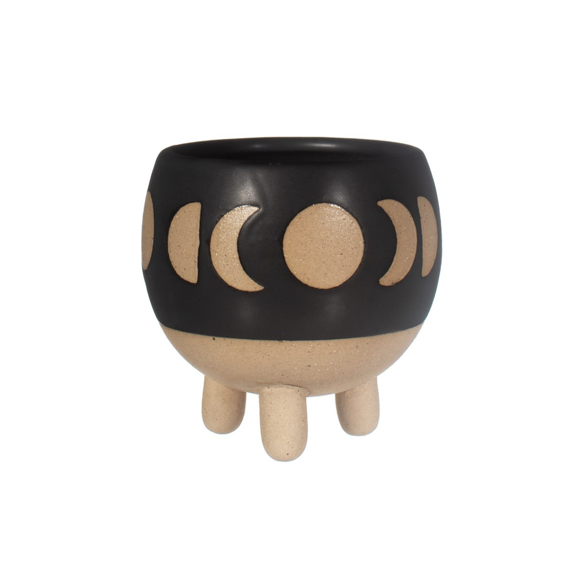 MOON PHASES MINI PLANTER - BLACK