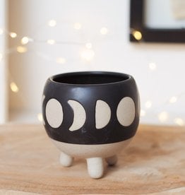 MOON PHASES MINI PLANTER - BLACK