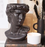 GREEK HEAD VASE/PLANTER - BLACK