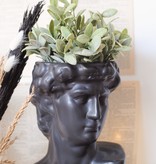 GREEK HEAD VASE/PLANTER - BLACK