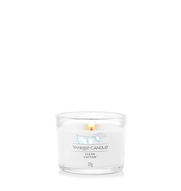 Yankee Clean Cotton Candle - Scented Candle in Glass, mini