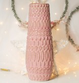 STRUCTURED TALL PINK VASE