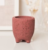 SPECKLED LEGGY PLANTER - MAROON