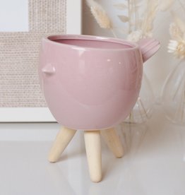 PINK BIRDIE PLANTER