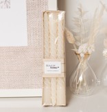 TWISTED DINNER/TAPER CANDLES - BEIGE