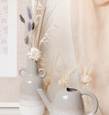 GREY GLAZED OMBRE VASE & FLOWERS