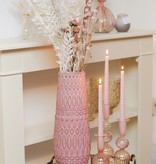 STRUCTURED TALL PINK VASE