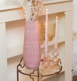 STRUCTURED TALL PINK VASE