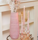 STRUCTURED TALL PINK VASE