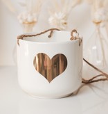 GOLD HEART HANGING PLANTER