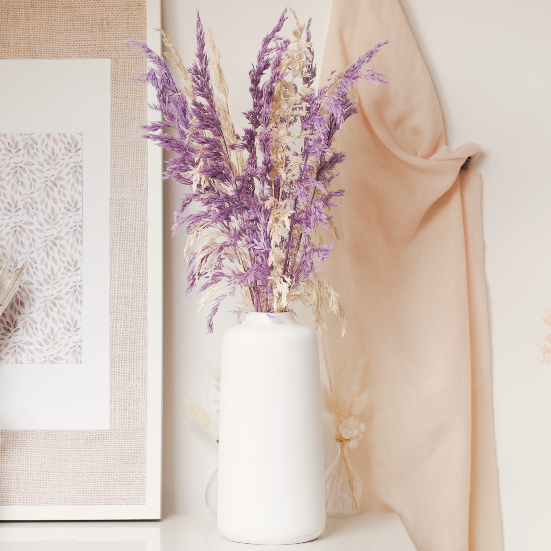 LAVENDER HAZE LARGE BOUQUET & HARPER VASE