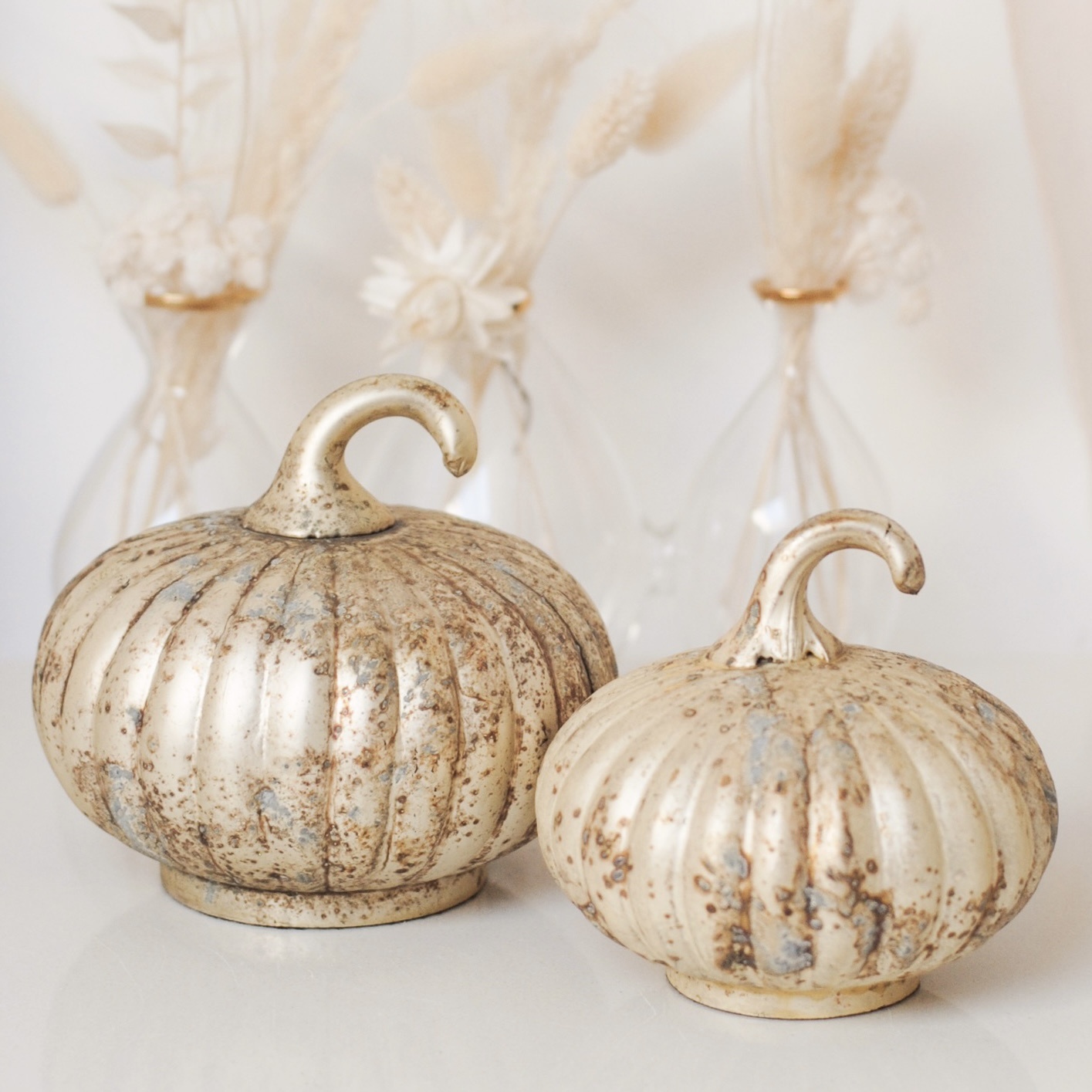 GLASS GOLDEN PUMPKIN - SMALL