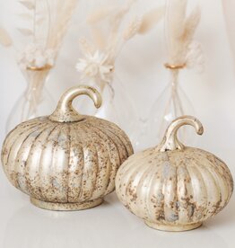 GLASS GOLDEN PUMPKIN - LARGE