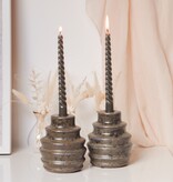 CANDLE HOLDER - ORGANIC GREY