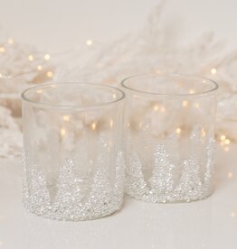 TEALIGHT HOLDER WITH ICE CRYSTALS