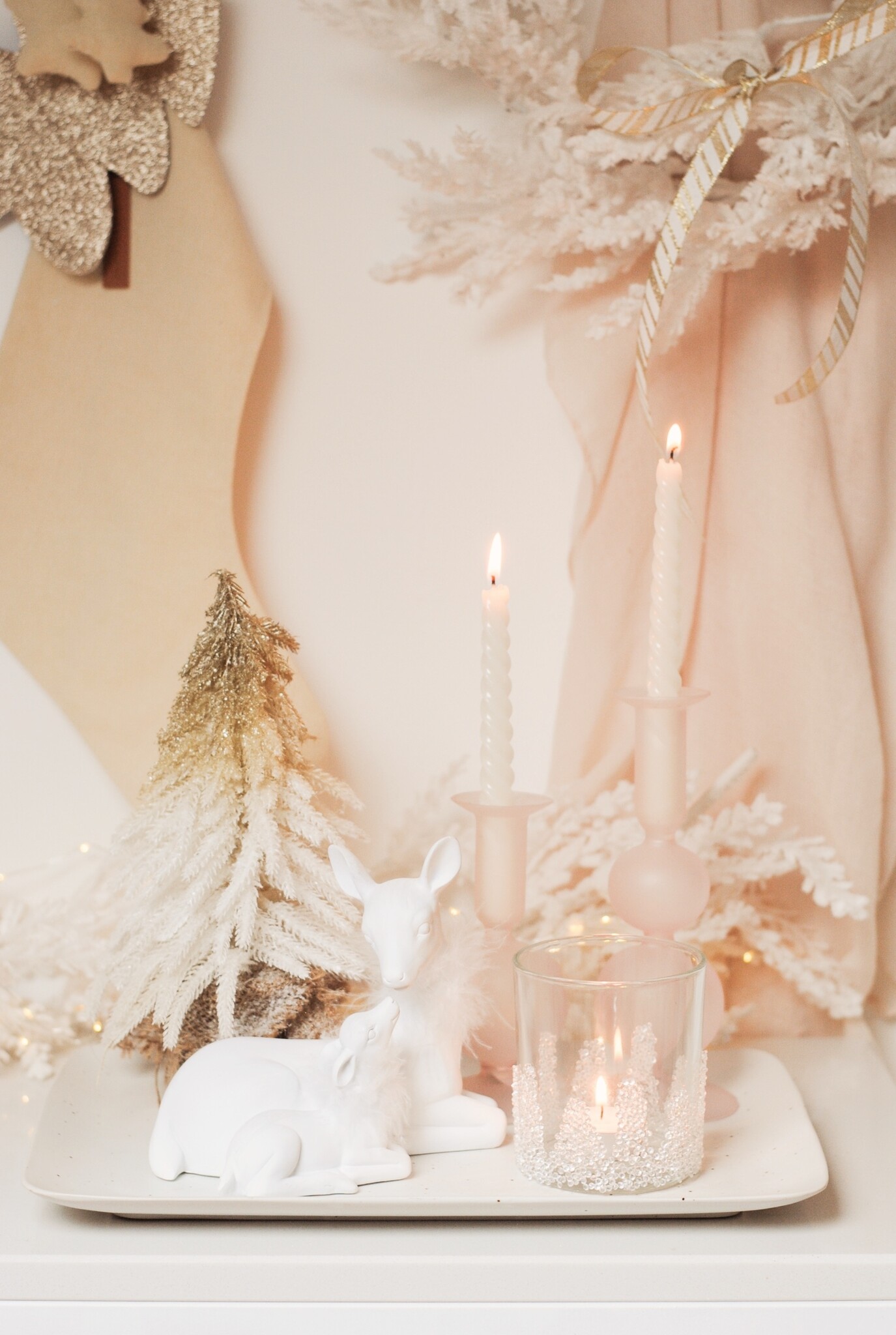 TEALIGHT HOLDER WITH ICE CRYSTALS