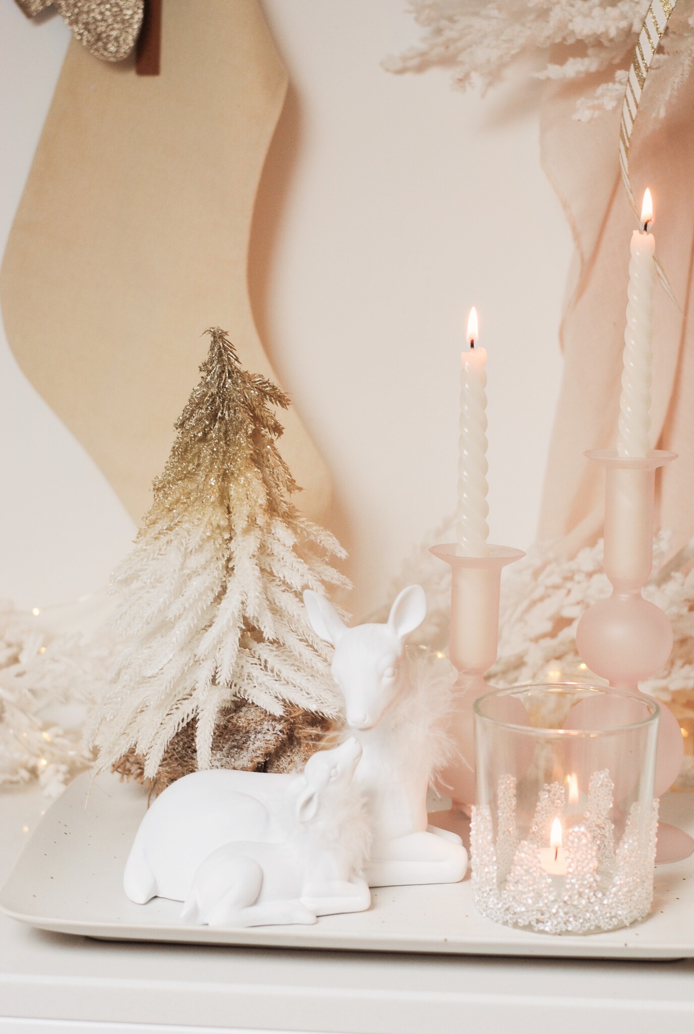 TEALIGHT HOLDER WITH ICE CRYSTALS