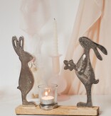 BUNNY THEELICHTHOUDER IN MANGO HOUT