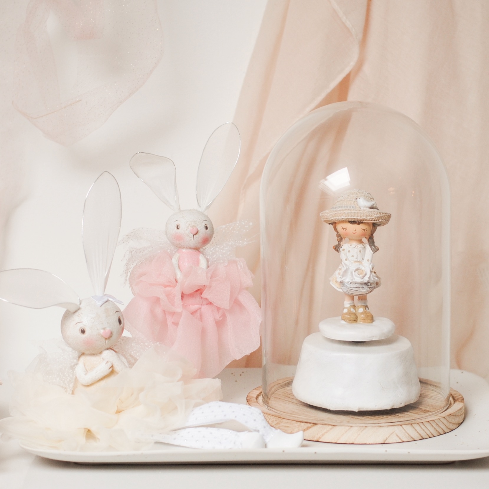 STANDING BUNBUN WITH TUTU - PINK