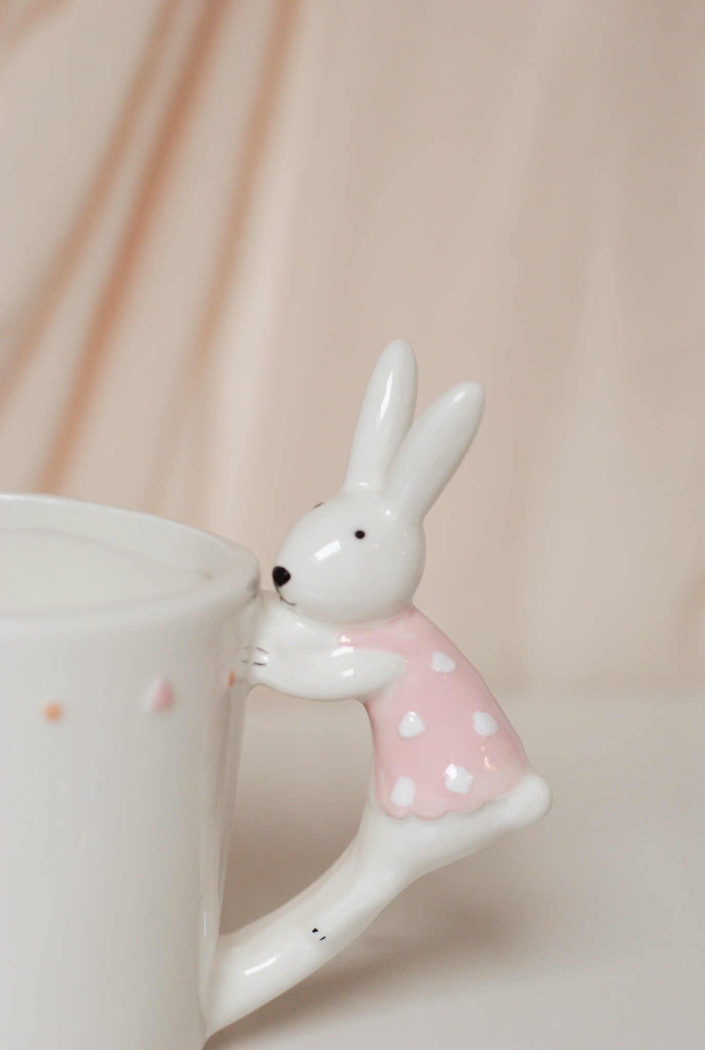 WHITE & PINK BUNNY MUG