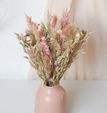 SPRING BOUQUET & PINK PATTERNED VASE