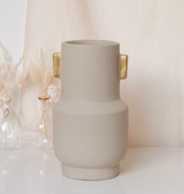 GOLD RUSH - MEDIUM VASE IN TAUPE