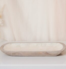 PEARL CAPIZ & TEAK WOOD TRAY