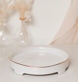 TRAY WITH GOLD RIM